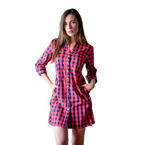 Vestido Porto Blanco rojo para dama DV-2517