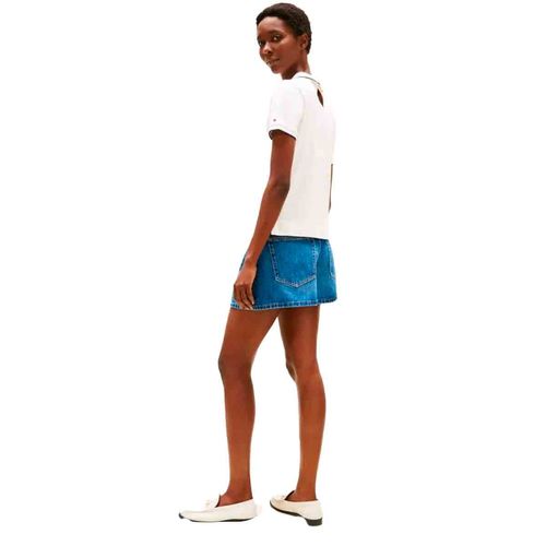 Playera tipo polo Tommy Hilfiger blanco para dama WW0WW45806