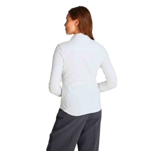 Blusa camisera Tommy Hilfiger blanco para dama WW0WW43528