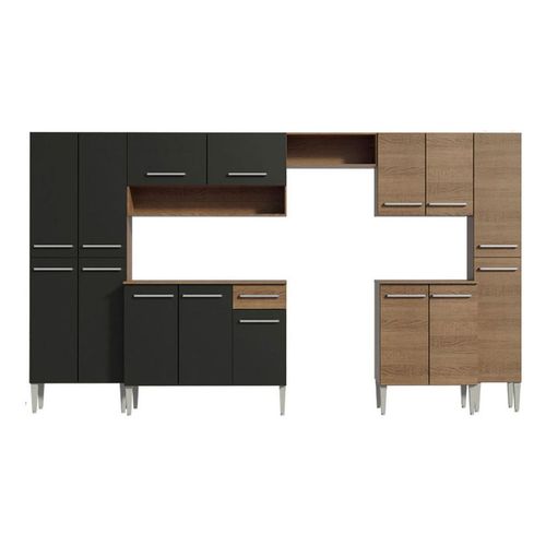 Cocina integral Madesa 325cm marron negro emilly joy 01