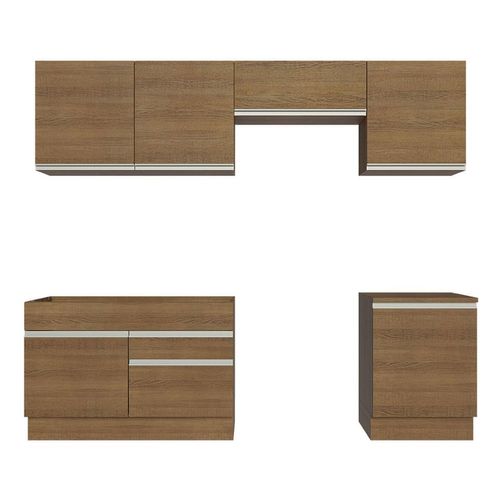 Cocina integral Madesa 260cm marron glamy 05
