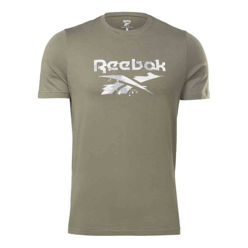 Playera deportiva Reebok verde para caballero HS9423