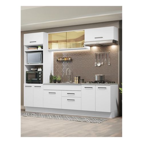 Cocina integral Madesa 270cm blanco agata 03