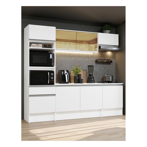 Cocina integral Madesa 240cm blanco diamante