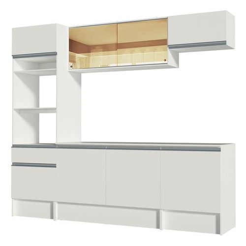 Cocina integral Madesa 240cm blanco diamante