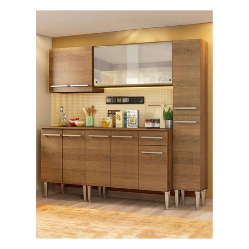 Cocina integral Madesa 201cm marron emilly fast 02
