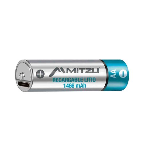 Pilas recargables AA Mitzu negro mlr-4xaa