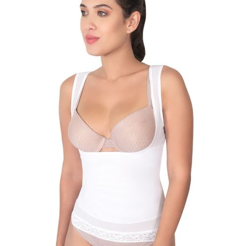 Camiseta faja para mujer de licra y látex I Love Shape Blanca 2004