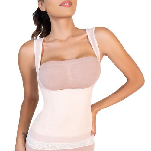 Camiseta faja para mujer de licra y látex I Love Shape nude 2004