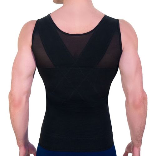Camiseta faja para hombre de licra con látex I Love Shape negra 4002