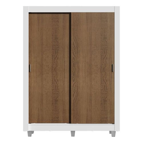 Clóset Madesa 2 puertas corredizas con patas blanco marrón denver
