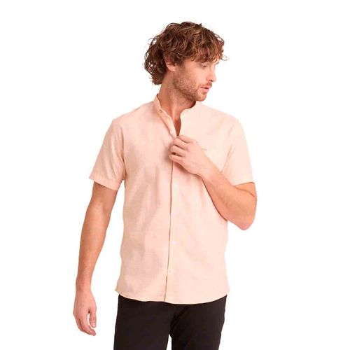 Camisa Porto Blanco naranja para caballero MC-2512