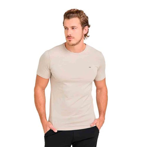 Playera Porto Blanco café para caballero TBASIC-24