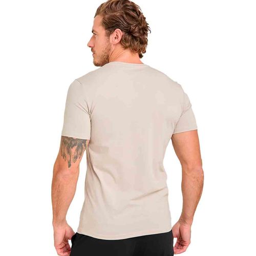 Playera Porto Blanco café para caballero TBASIC-24
