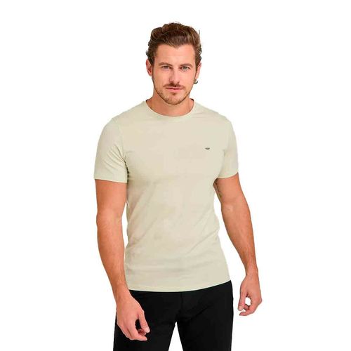 Playera Porto Blanco café para caballero TBASIC-50