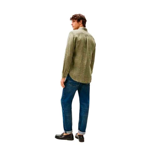 Camisa Tommy Hilfiger verde para caballero MW0MW34602-PLI