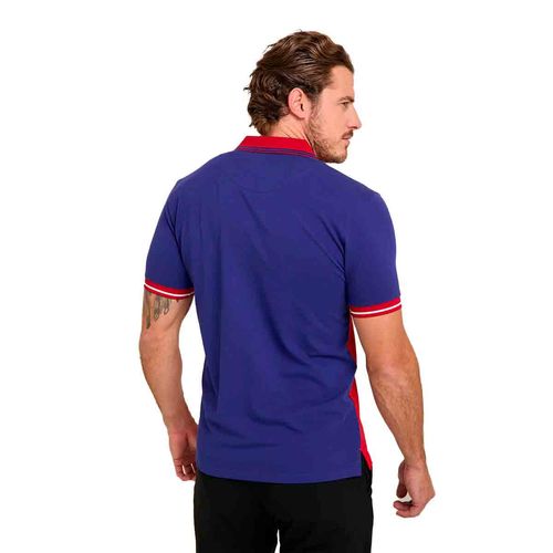 Playera tipo polo Porto Blanco rojo para caballero PLE-2484