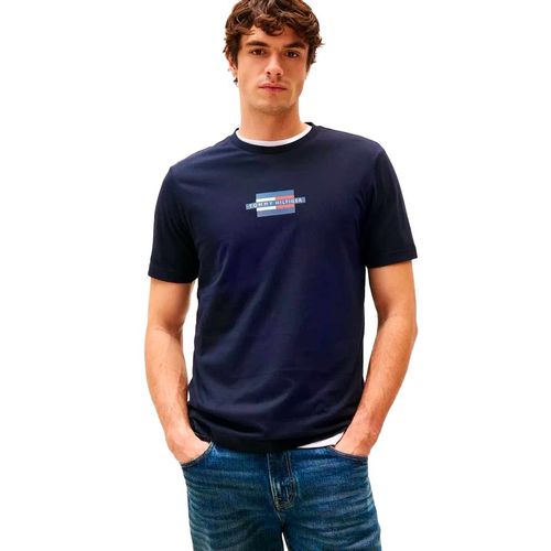 Playera Tommy Hilfiger azul para caballero MW0MW38636-DW5