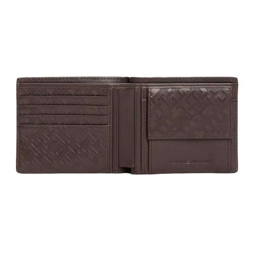 Cartera Tommy Hilfiger para caballero café am0am13252-gb6