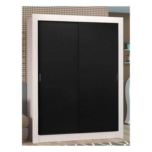 Clóset Madesa 2 puertas corredizas blanco negro denver