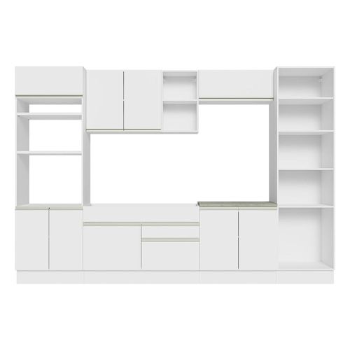 Cocina integral Madesa 330cm blanco glamy 03