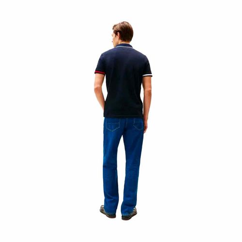 Playera tipo polo Tommy Hilfiger azul para caballero MW0MW38458-DW5