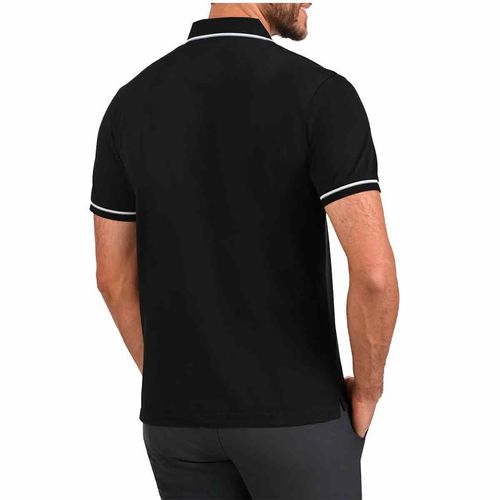 Playera tipo polo John Henry negro para caballero FS98C0001