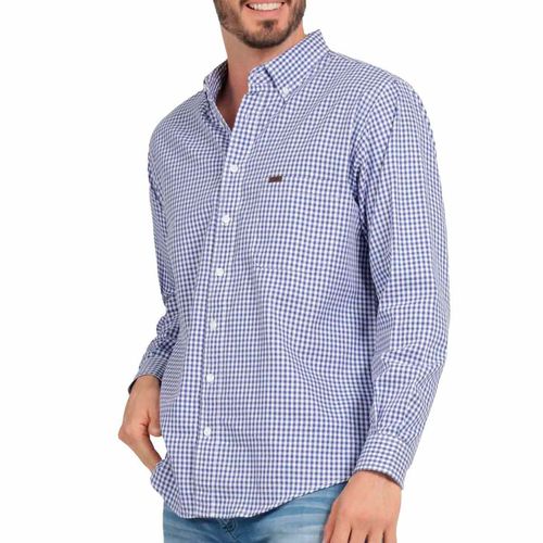 Camisa Lee azul para caballero 112360141