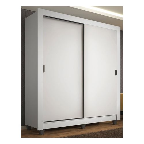 Closet Madesa 2 puertas con pies blanco denver