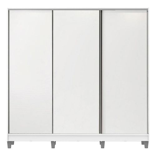 Closet Madesa 3 puertas con pies blanco royale