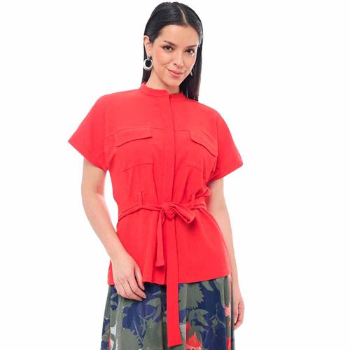 Blusa camisera Alexis rojo para dama 48250404