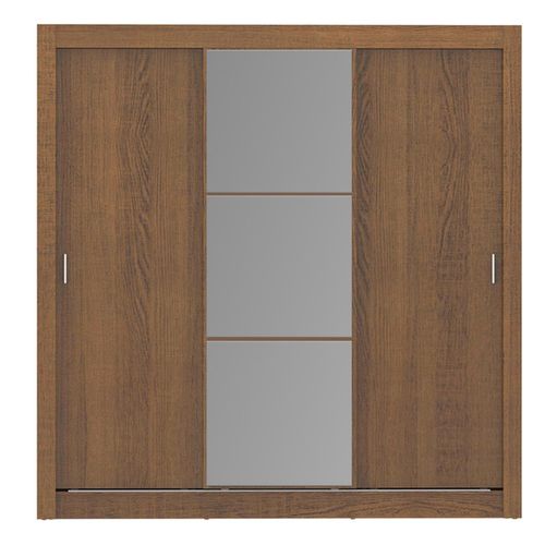 Closet Madesa 3 puertas con 1 espejo 2 cajones marron lyon