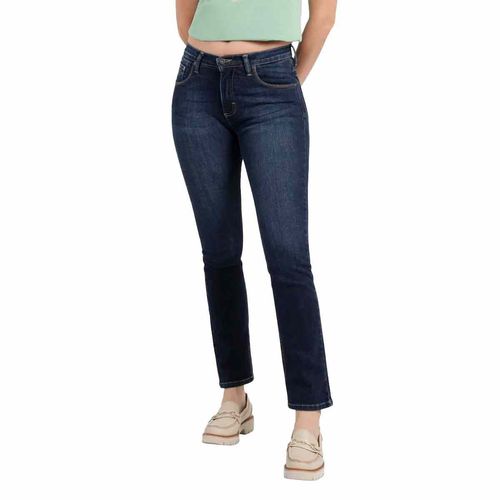 Pantalón de mezclilla Lee azul para dama 112368379