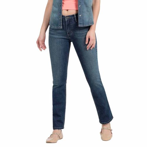Pantalón de mezclilla Lee azul para dama 112372764