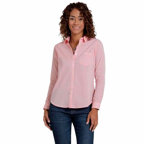 Blusa camisera Lee rosa para dama 112372770
