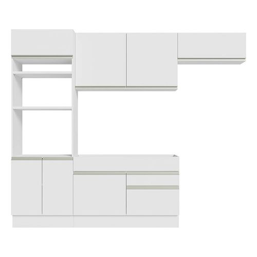 Cocina integral Madesa 270cm blanco glamy 15