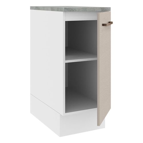 Gabinete bajo Madesa agata 35cm 1 puerta blanco crema
