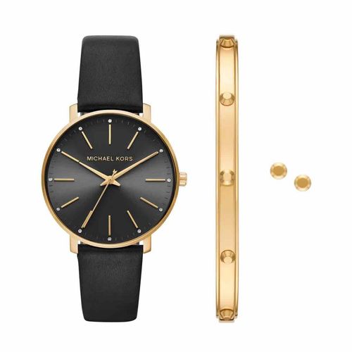 Reloj Michael Kors negro para dama MK1077SET