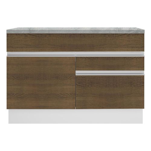 Gabinete Madesa 120cm con encimera blanco marron glamy