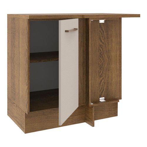 Gabinete bajo de esquina 1 puerta marron crema agata