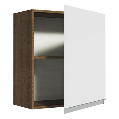 Gabinete superior Madesa 60cm 1 puerta glamy marron blanco