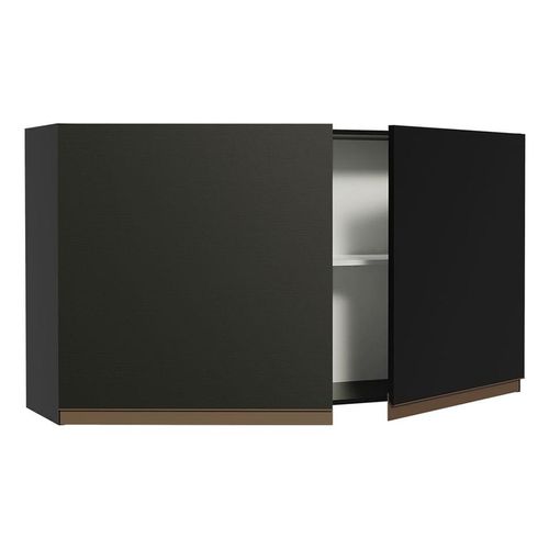 Gabinete superior Madesa 120cm 2 puertas negro reims