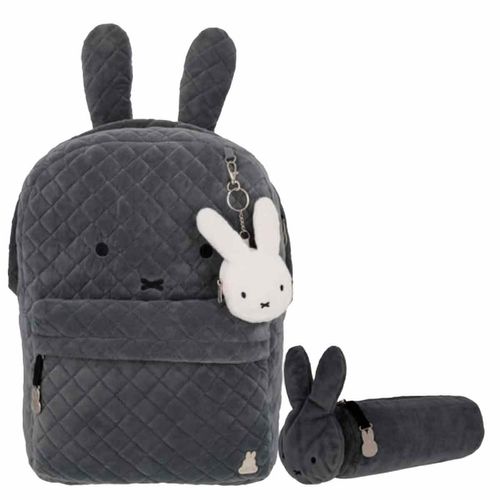 Set de mochila Miffy gris para niña MFY003-SE020A