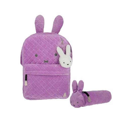 Set de mochila Miffy lila para niña MFY003-SE020B