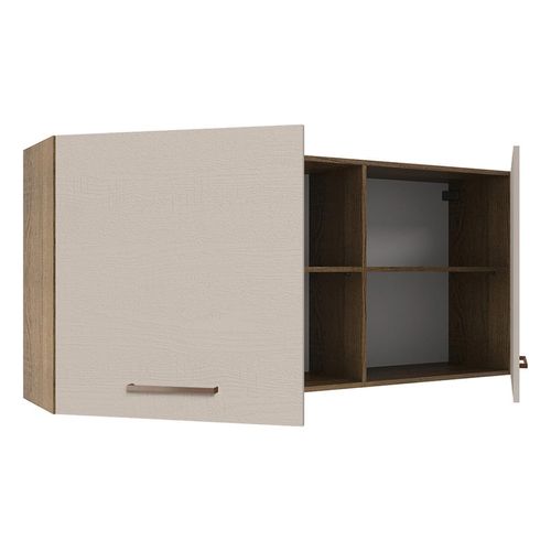 Gabinete superior Madesa 150cm 2 puertas y 2 nichos marron crema agata