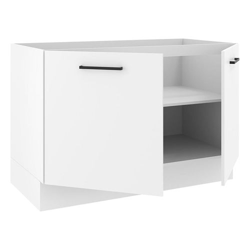 Gabinete bajo para fregadero Madesa con 2 puertas blanco agata