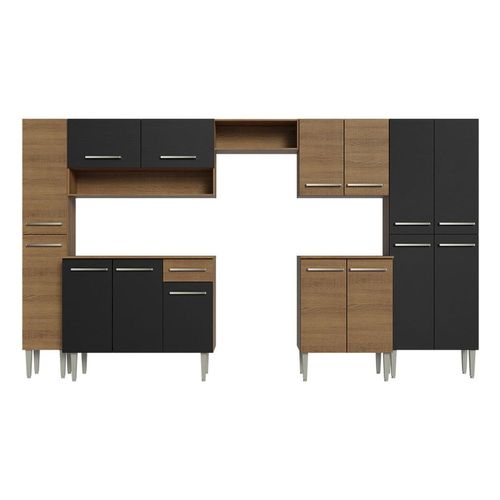 Cocina integral Madesa 325cm marron negro emilly 02