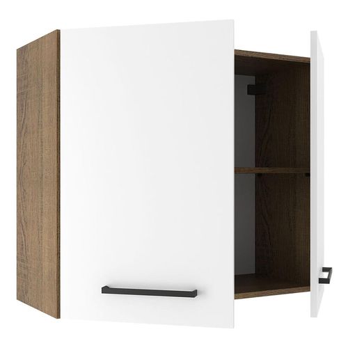 Gabinete superior Madesa 80cm 2 puertas marron blanco agata