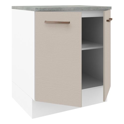 Gabinete bajo Madesa 70cm 2 puertas blanco crema agata