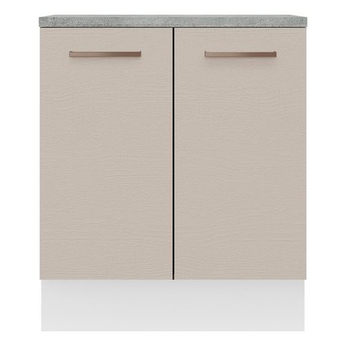Gabinete bajo Madesa 70cm 2 puertas blanco crema agata